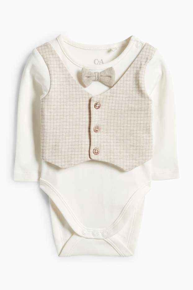 Bebeluși - băieți - Compleu nou-născuți - crem