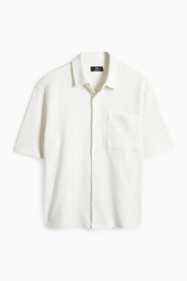 Pánské - Košile - krémově bílá