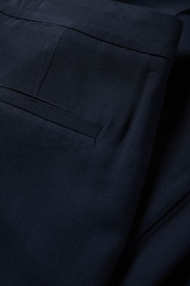 Damen - Stoffhose - Mid Waist - Tapered Fit - dunkelblau