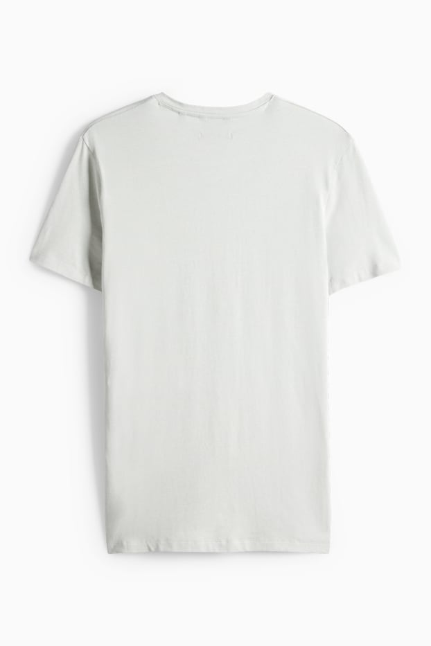 Pánské - Tričko - světle šedá