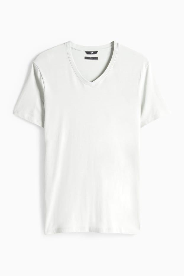 Pánské - Tričko - světle šedá