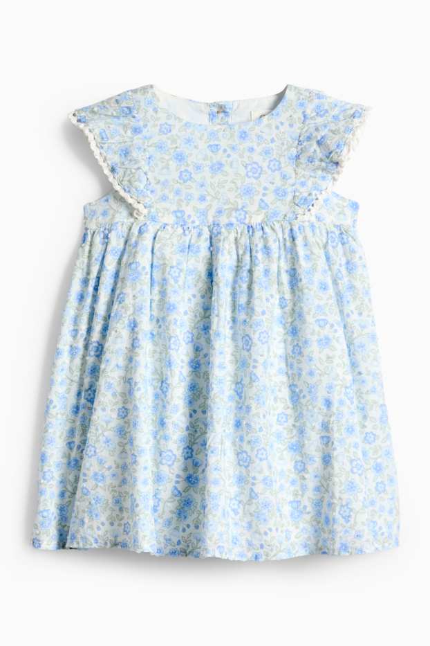 Baby Girls - Floral - baby dress - light blue