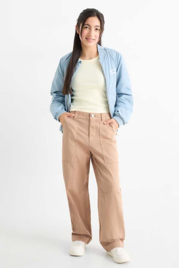 Bambine - Pantaloni di stoffa - marrone chiaro