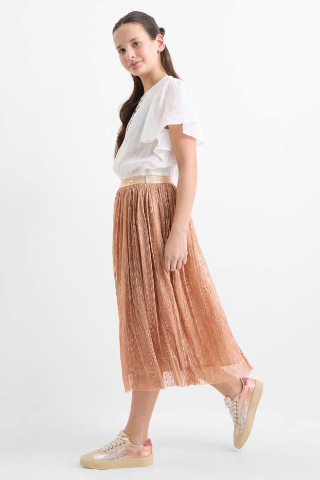 Nena - Faldilla prisada - efecte brillant - de festa - talp