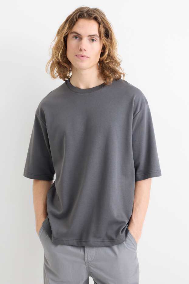 Herren - T-Shirt - Relaxed Fit - dunkelgrau