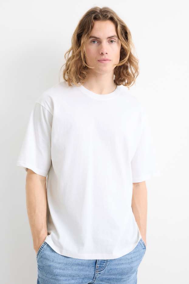 Hommes - T-shirt - Oversize - blanc