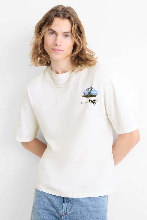 Hommes - T-shirt - Oversize - Cars - blanc