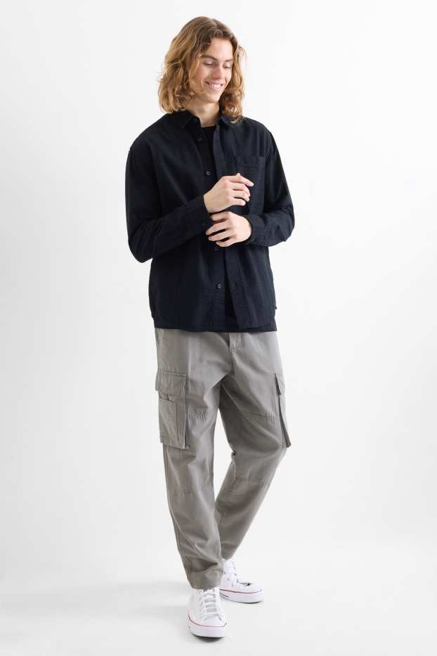 Herren - Cargohose - Relaxed Fit - grau