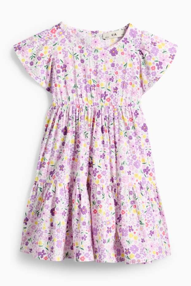 Copii - Fete - Floare - rochie - structurată - multicolor