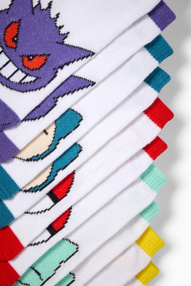 Kinder Jungen - Multipack 5er - Pokémon - Sneakersocken mit Motiv - bunt