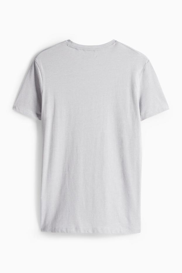 Herren - T-Shirt - Slim Fit - Flex - grau