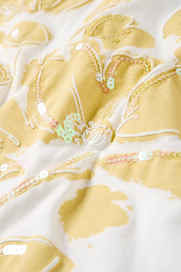 Donna - T-shirt - regular fit - effetto brillante - bianco