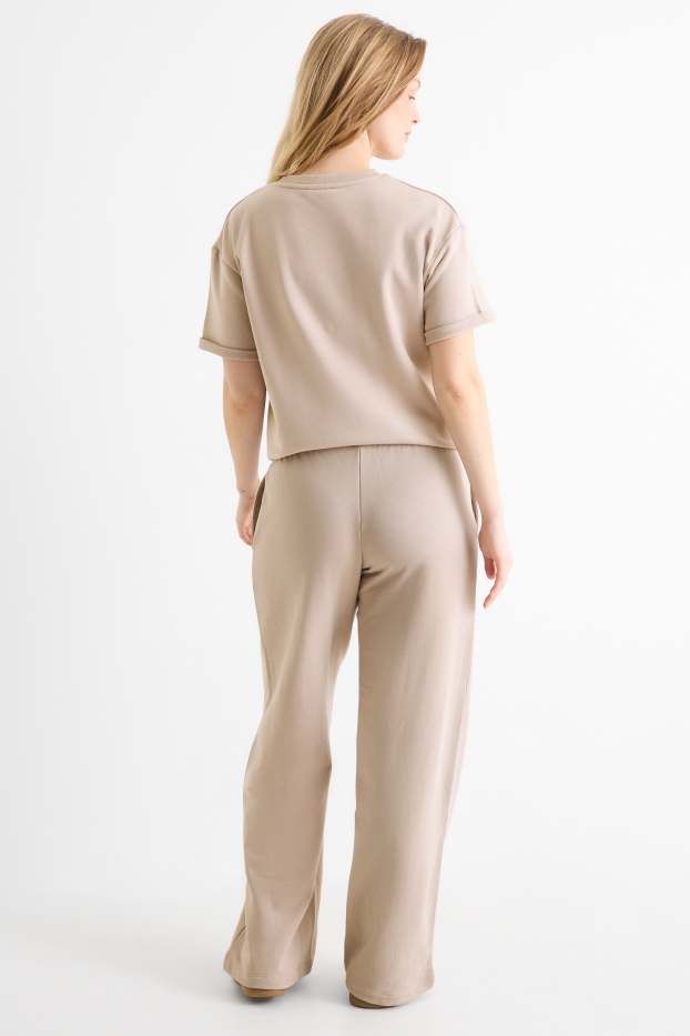 Damen - Umstands-Jogginghose - hellbeige