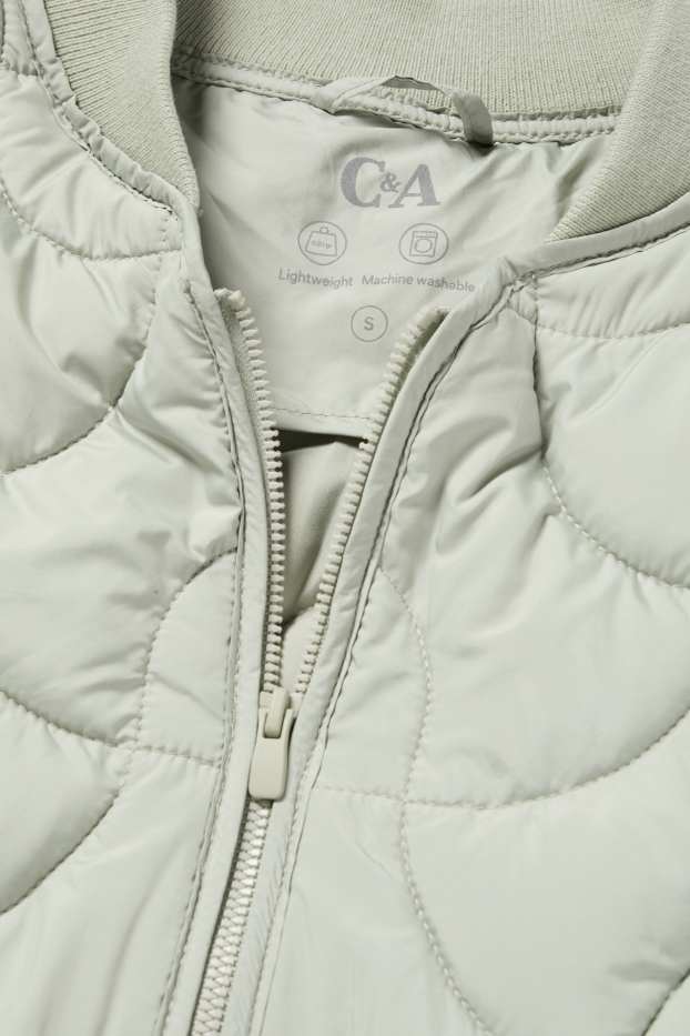 Dames - Jas met stiksels - lichtgroen