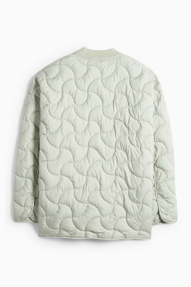 Dames - Jas met stiksels - lichtgroen