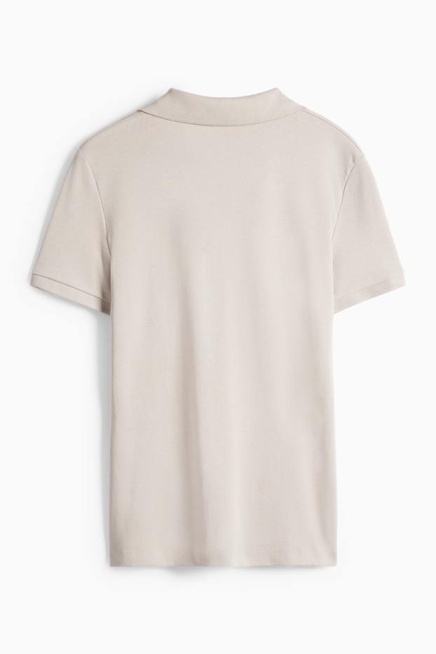 Damen - Poloshirt - Regular Fit - grau