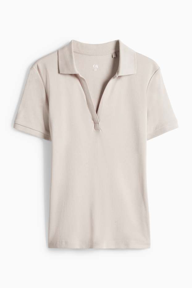 Damen - Poloshirt - Regular Fit - grau