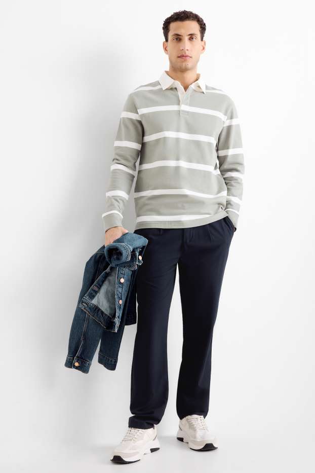 Heren - Chino - tapered fit - donkerblauw