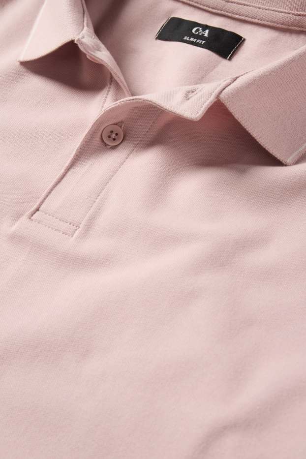 Hommes - Polo - slim fit - rose