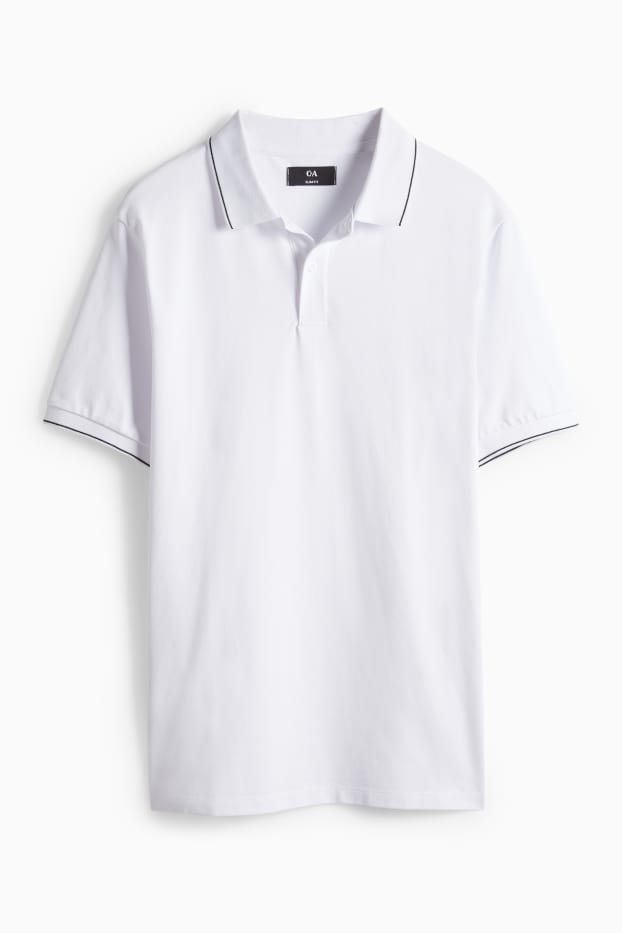 Hommes - Polo - slim fit - blanc