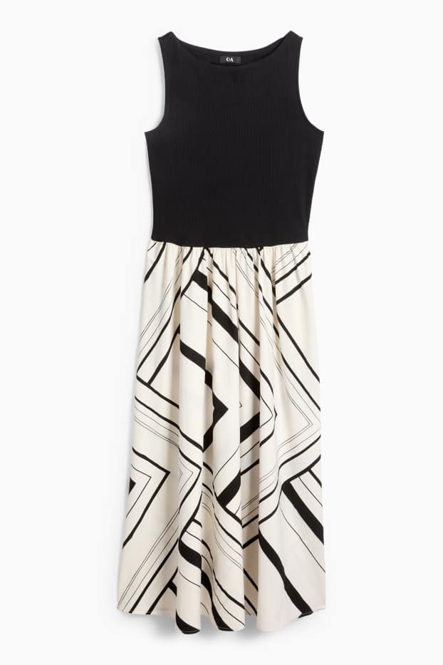 Dámské - Šaty fit & flare - černá/béžová