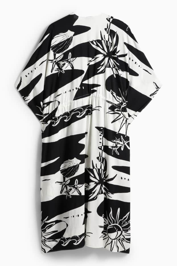 Women - Kimono - patterned - black / white