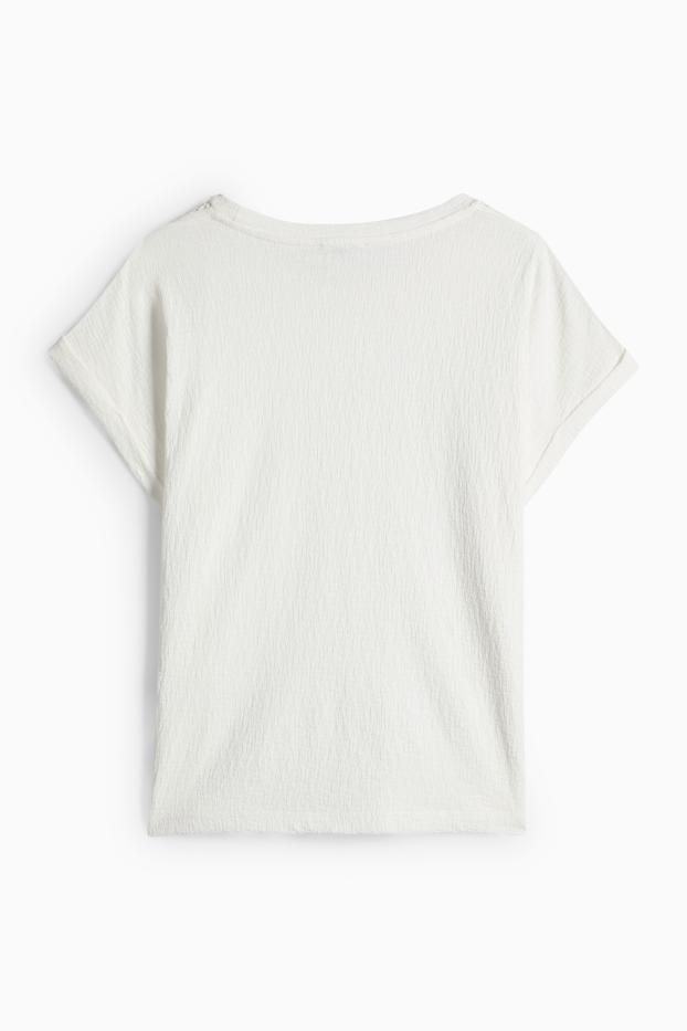 Damen - T-Shirt - Regular Fit - weiß
