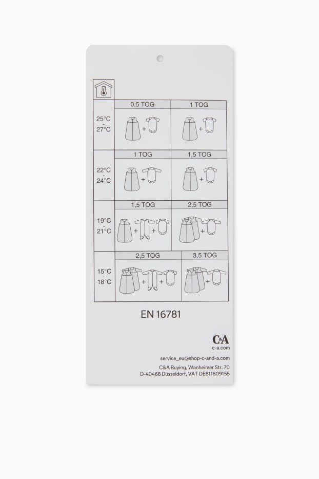 Baby Buben - Wildtiere - Baby-Schlafsack - 18-36 Monate - weiß