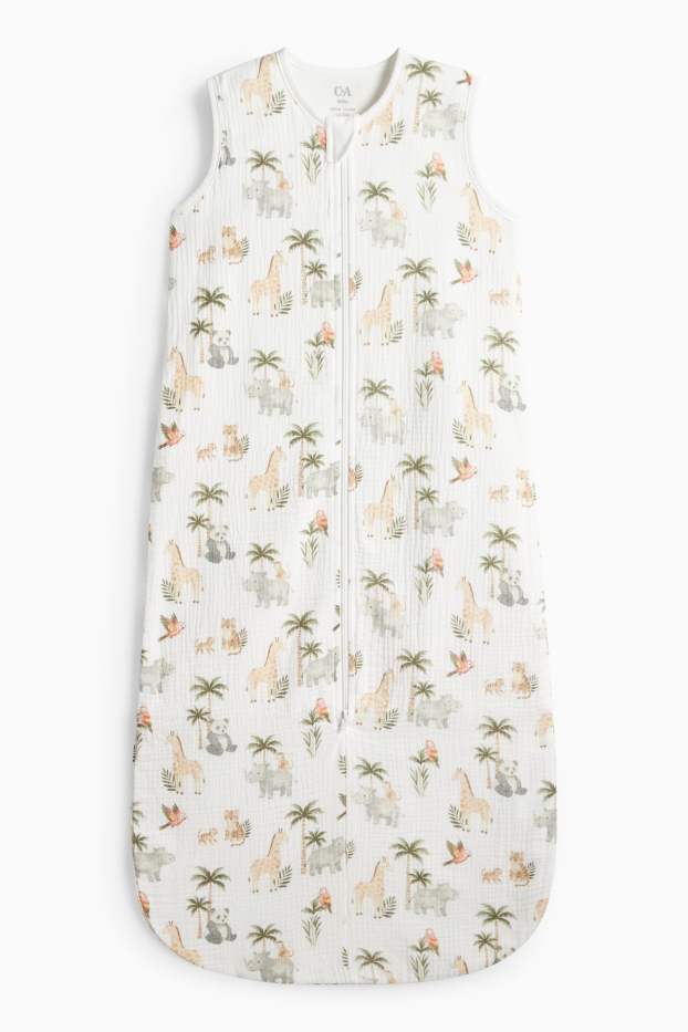 Baby Buben - Wildtiere - Baby-Schlafsack - 18-36 Monate - weiß