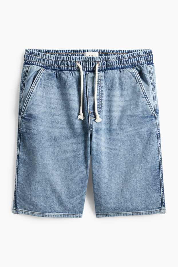 Herren - Jeans-Shorts - Jog Denim - LYCRA® - blau
