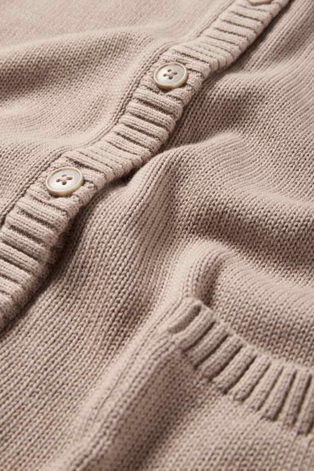 Damen - Strickjacke - hellbraun