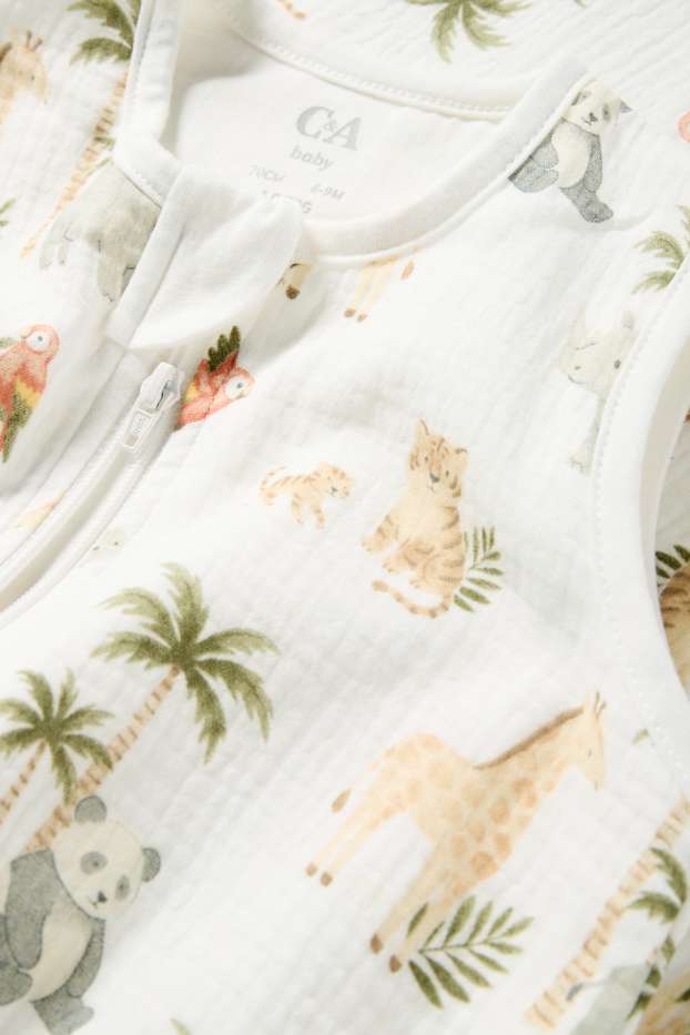 Neonate - Animali selvatici - sacco nanna neonati - 6-18 mesi - bianco