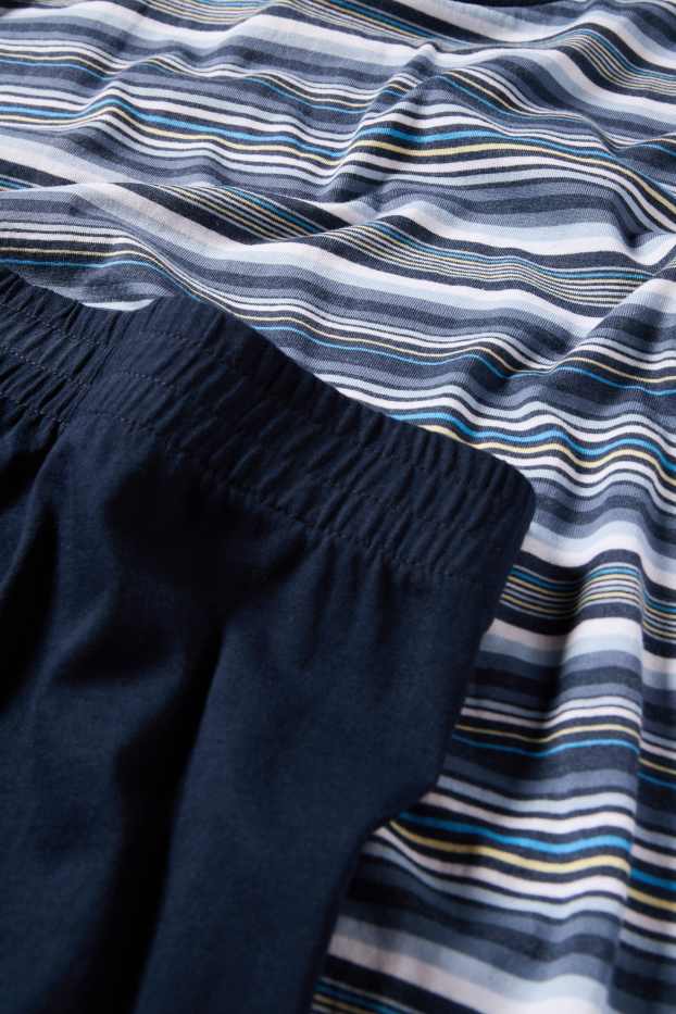 Hommes - Pyjashort - bleu foncé