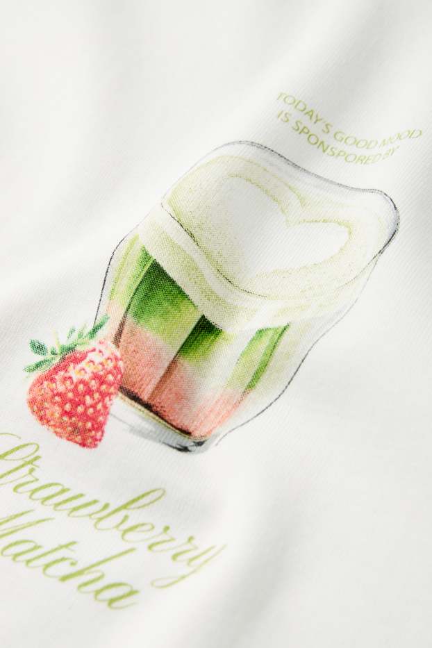 Femei - Tricou - supradimensionat - alb