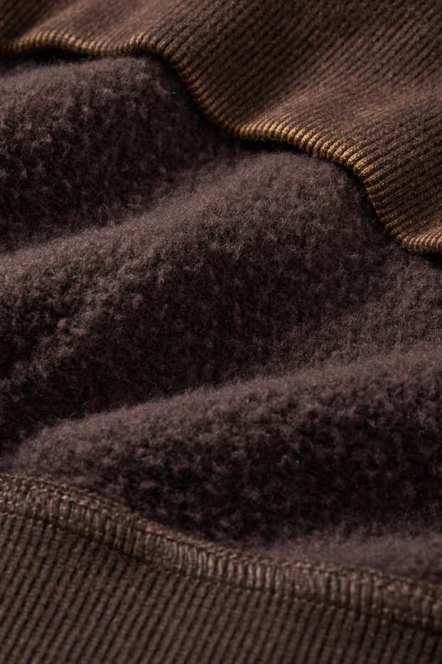 Herren - Oversized-Hoodie - dunkelbraun