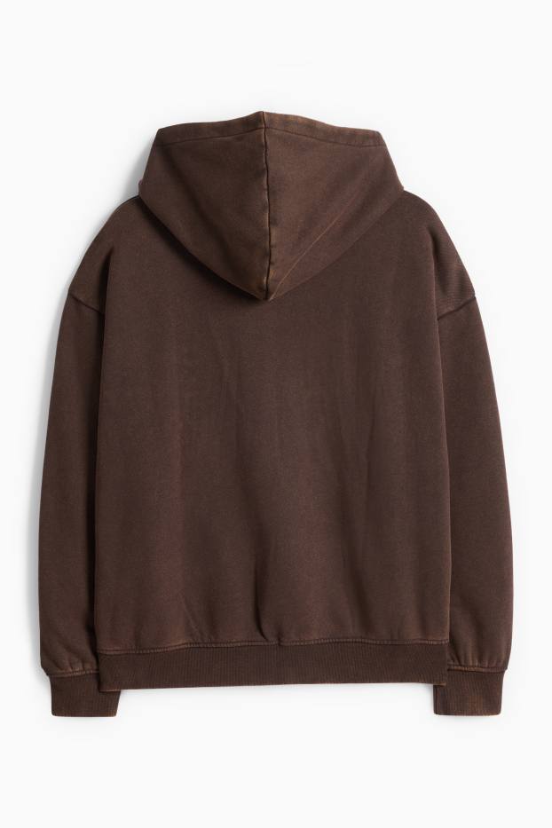 Herren - Oversized-Hoodie - dunkelbraun