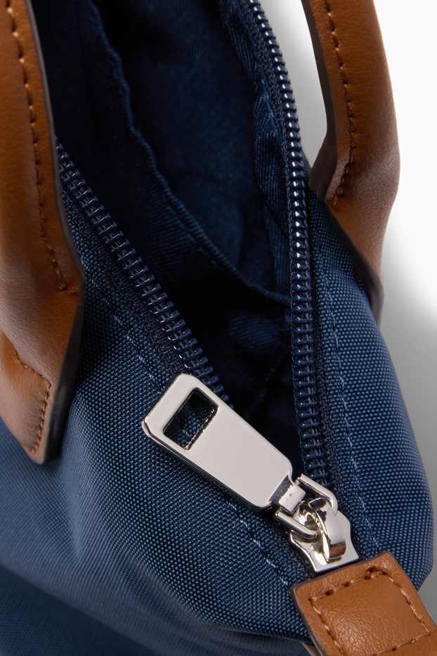 Damen - Kleiner Shopper mit abnehmbarem Taschengurt - dunkelblau