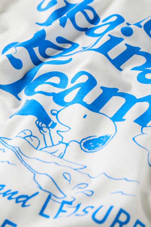 Hommes - T-shirt - regular fit - Peanuts - bleu / blanc