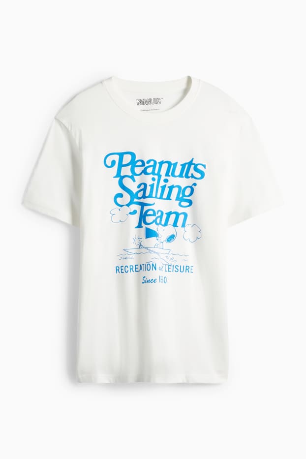 Hommes - T-shirt - regular fit - Peanuts - bleu / blanc
