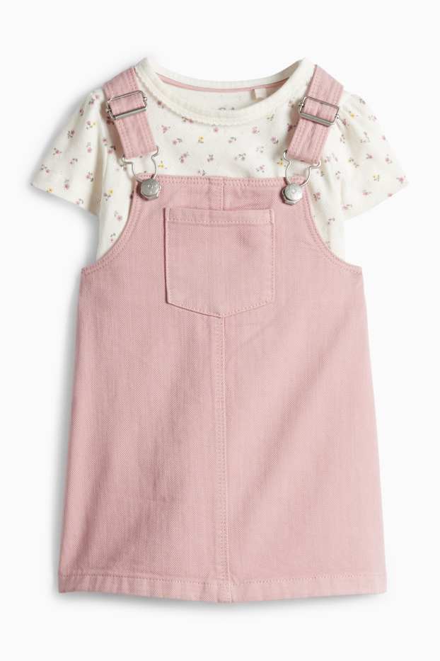 Baby Girls - Baby dress - white / rose