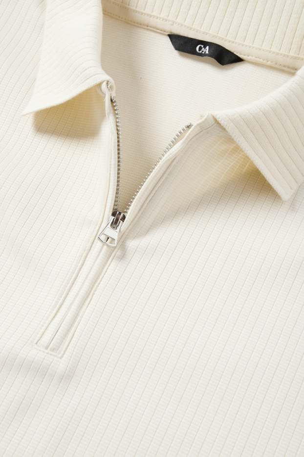 Hommes - Polo - blanc crème