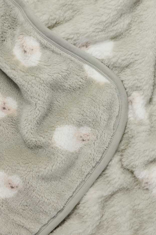 Baby Jungen - Schäfchen - Baby-Decke - 100 x 85 cm - hellgrün