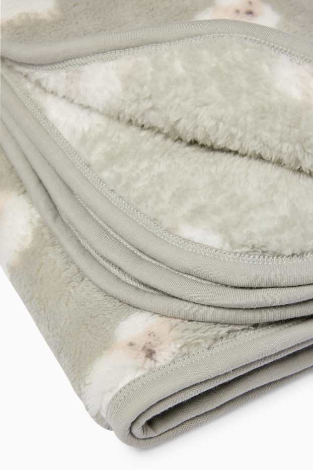 Baby Jungen - Schäfchen - Baby-Decke - 100 x 85 cm - hellgrün