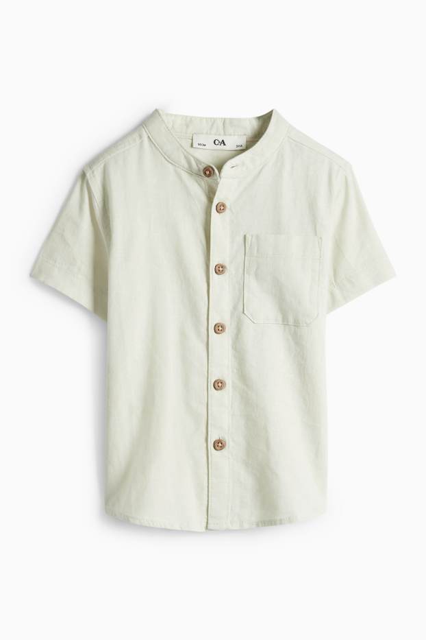Enfants garçons - Chemise - lin mélangé - vert menthe