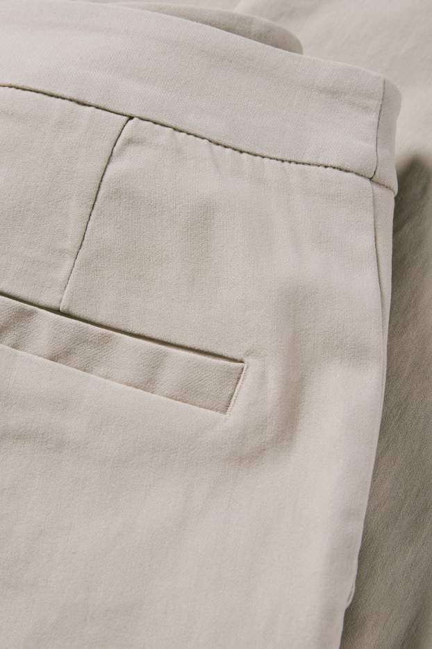 Dona - Pantalons capri - mid waist - slim fit - beix