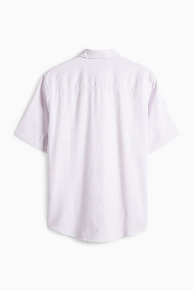 Heren - Overhemd - regular fit - kent - roze