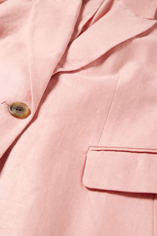 Donna - Gilè business di lino - regular fit - rosa