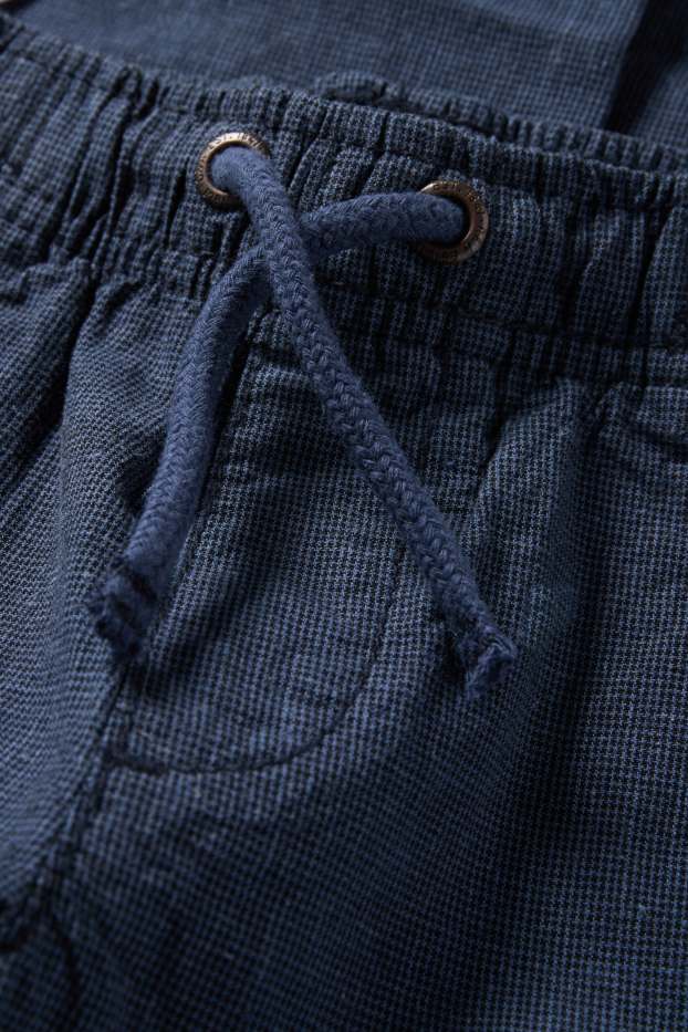 Nen - Pantalons amb component de lli - blau fosc