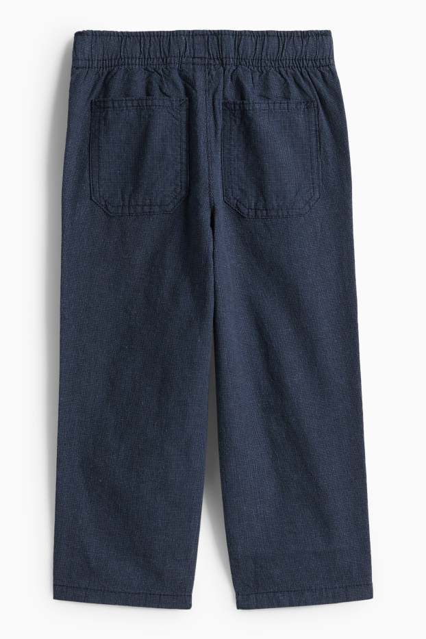 Nen - Pantalons amb component de lli - blau fosc