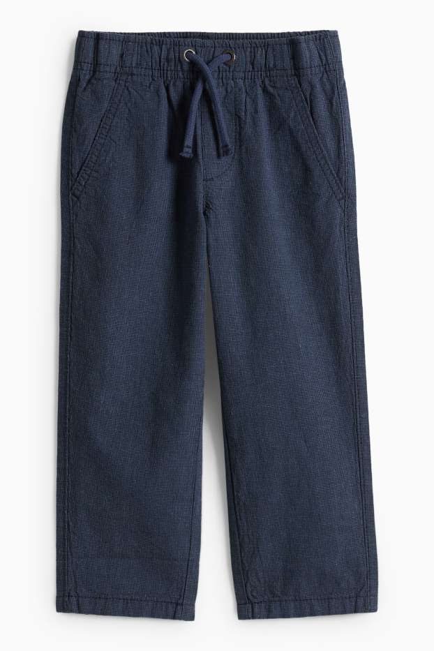Nen - Pantalons amb component de lli - blau fosc